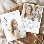 Modern script Afstuderen Afstuderen foto Kaart