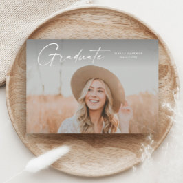 Modern script Afstuderen Afstuderen foto Kaart