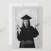 Modern script Afstuderen Afstuderen foto Kaart (Voorkant)