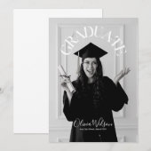 Modern script Afstuderen Afstuderen foto Kaart (Voorkant / Achterkant)