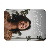 Modern script Afstuderen Afstuderen foto Magneet (Horizontaal)