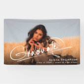 Modern script Afstuderen Afstuderen foto Spandoek (Horizontaal)