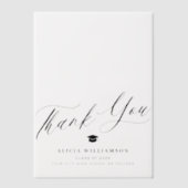 Modern script afstuderen bedankt overlay vellum uitnodigingen (Voorkant)