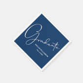 Modern Script Afstuderen Blauw Servet (Hoek)