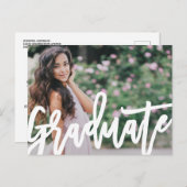 Modern Script-Afstuderen Briefkaart (Voorkant / Achterkant)