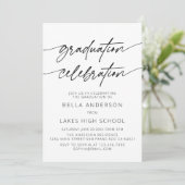 Modern Script Afstuderen Celebration Party Foto Kaart (Staand voorkant)