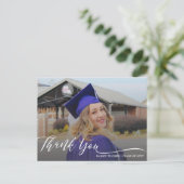 Modern Script Afstuderen Dank u wel Briefkaart (Staand voorkant)