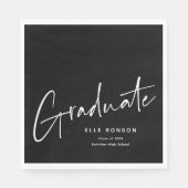 Modern script Afstuderen eenvoudig Afstuderen Servet (Voorkant)