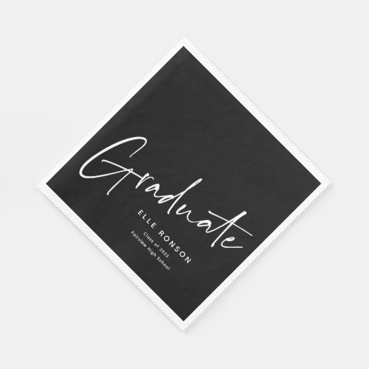 Modern script Afstuderen eenvoudig Afstuderen Servet (Hoek)