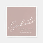 Modern script Afstuderen eenvoudig Afstuderen Servet (Voorkant)