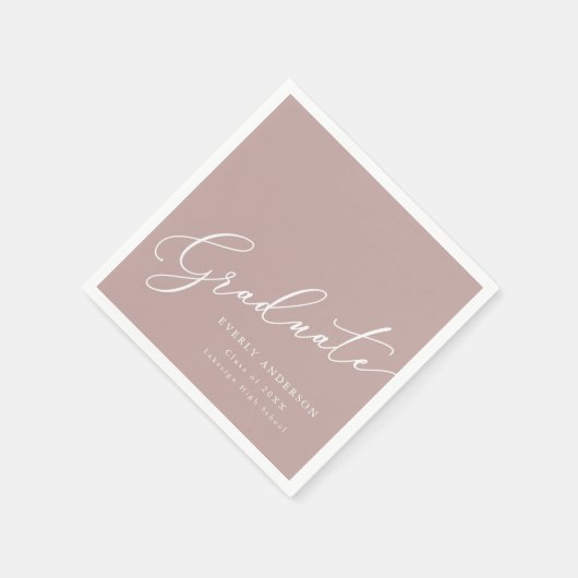 Modern script Afstuderen eenvoudig Afstuderen Servet (Hoek)