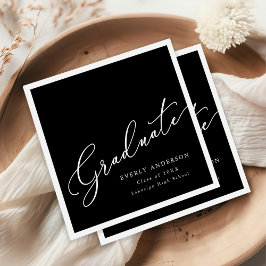 Modern script Afstuderen eenvoudig Afstuderen Servet