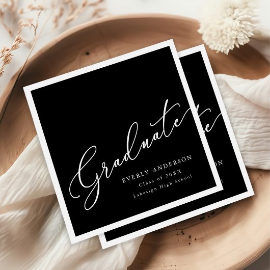 Modern script Afstuderen eenvoudig Afstuderen Servet