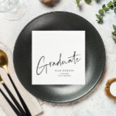 Modern script Afstuderen eenvoudig Afstuderen Servet