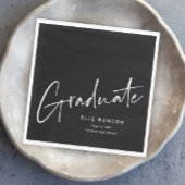 Modern script Afstuderen eenvoudig Afstuderen Servet