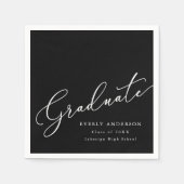 Modern script Afstuderen eenvoudig Afstuderen Servet (Voorkant)