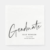 Modern script Afstuderen eenvoudig Afstuderen Servet (Voorkant)