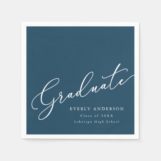Modern script Afstuderen eenvoudig Afstuderen Servet (Voorkant)