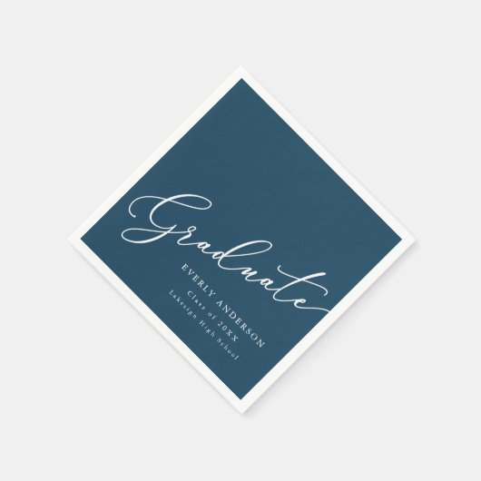 Modern script Afstuderen eenvoudig Afstuderen Servet (Hoek)