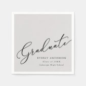 Modern script Afstuderen eenvoudig Afstuderen Servet (Voorkant)