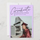 Modern Script Afstuderen foto geometrisch Afstuder Aankondiging (Voorkant)