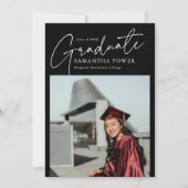 Modern Script Afstuderen foto geometrisch Afstuder Aankondiging (Voorkant)