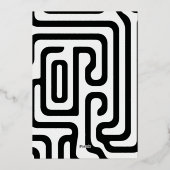 Modern Script Afstuderen foto geometrisch Afstuder Folie Uitnodiging (Achterkant)