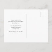 Modern script Afstuderen foto-uitnodiging Briefkaart (Achterkant)