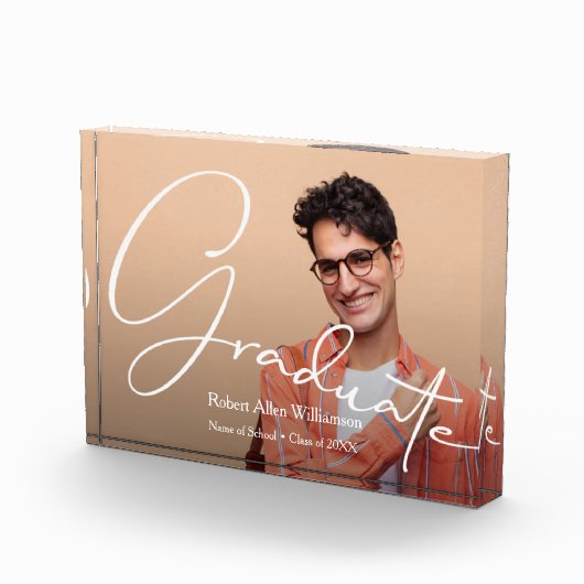 Modern script Afstuderen fotoblok (Rechts)