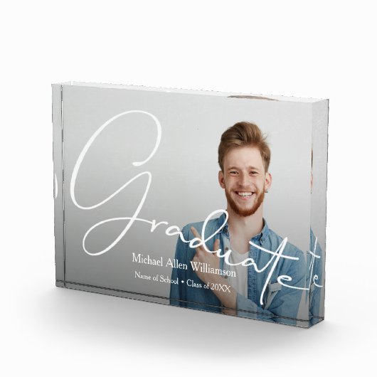 Modern script Afstuderen fotoblok (Rechts)