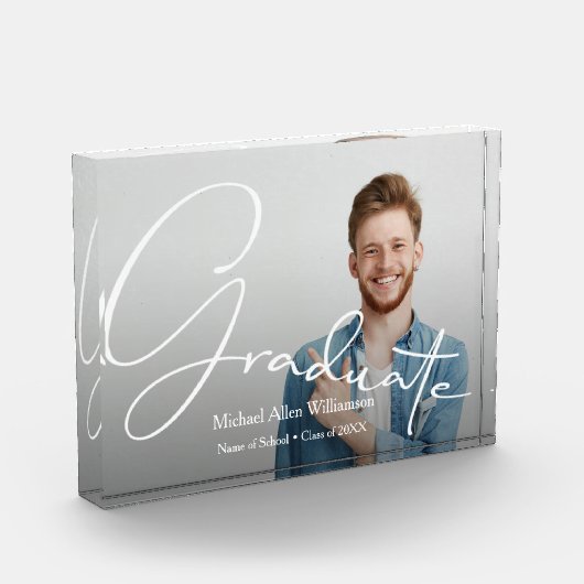 Modern script Afstuderen fotoblok (Links)