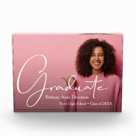 Modern script Afstuderen Fotoblokken (Voorkant)