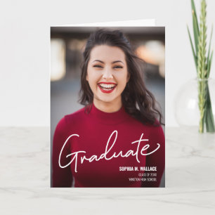 Modern script Afstuderen middelbare school Kaart