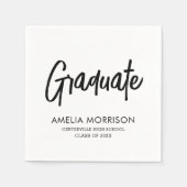 Modern Script Afstuderen minimalistisch Afstuderen Servet (Voorkant)