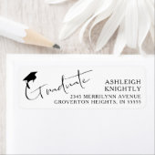 Modern Script-Afstuderen Pet Etiket (Insitu)