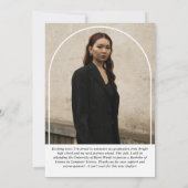 Modern Script Afstuderen Photo Arch-Afstuderen Aankondiging (Achterkant)