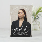 Modern Script Afstuderen Photo Arch-Afstuderen Kaart (Staand voorkant)