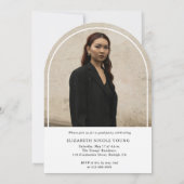 Modern Script Afstuderen Photo Arch-Afstuderen Kaart (Achterkant)