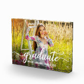 Modern Script Afstuderen Photo Block Fotoblokken (Rechts)