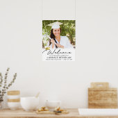 Modern Script Afstuderen Photo Script Welkom Poster (Keuken)