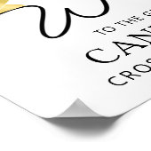 Modern Script Afstuderen Photo Script Welkom Poster (Hoek)