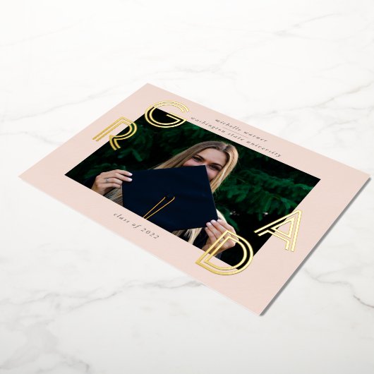 modern script afstuderen publicatiesfoliekaart folie uitnodiging (Gedraaid)