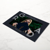 modern script afstuderen publicatiesfoliekaart folie uitnodiging (Gedraaid)