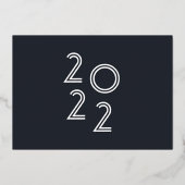 modern script afstuderen publicatiesfoliekaart folie uitnodiging (Achterkant)