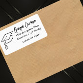 Modern Script Afstuderen Return Address Label