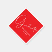 Modern Script Afstuderen Rood Servet (Hoek)