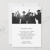 Modern Script AFSTUDEREN twee foto-AFSTUDEREN Aankondiging (Achterkant)