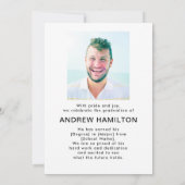 Modern Script Afstuderen twee foto-Afstuderen cool Aankondiging (Achterkant)