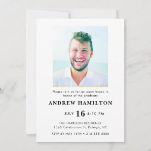Modern Script Afstuderen twee foto-Afstuderen cool Kaart
