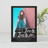 Modern script Afstuderen vierentwintig foto Kaart (Staand voorkant)